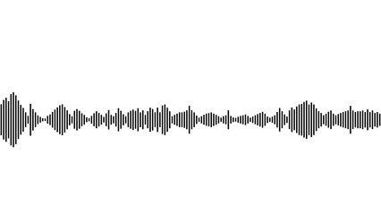 seamless sound waveform pattern for music player, podcasts, video editor, voise message in social media chats, voice assistant, dictaphone. vector illustration - obrazy, fototapety, plakaty