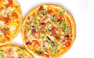 pizza isolated on white