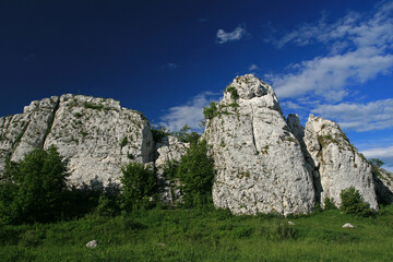 Wzgorze 502 - rock formations in Polish Jura , Poland