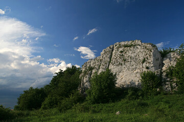 Fototapeta na wymiar Wzgorze 502 - rock formations in Polish Jura , Poland