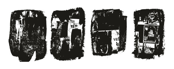 Fototapeta premium Ripped & Torn Paper Background Grunge Punk Style High Detail Abstract Vector Background Set 