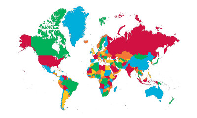 Obraz na płótnie Canvas World map. and flag. flat icon symbol vector illustration 