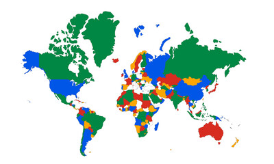 Fototapeta na wymiar World map . flat icon symbol vector illustration 