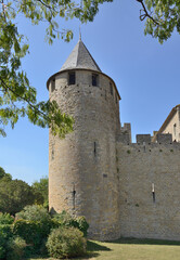 Fototapeta na wymiar The fortress of Carcassonne