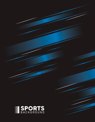 black and blue sport background with lettering white