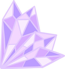 Amethyst Crystal Shard Vector Illustration