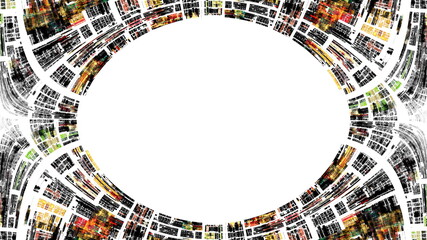 白背景の楕円のフレーム