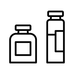 Medical ampoule line icon. Vial, ampoule with medicine, Vaccination, injection, vaccine healthcare concept. Sign for mobile concept and web design