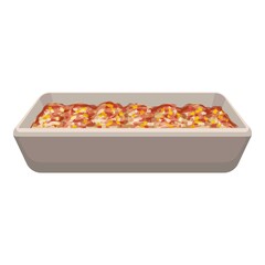 Lasagna icon. Cartoon of lasagna vector icon for web design isolated on white background