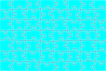 Blue puzzles. Simple business background. Teamwork concept. Space for your text or note