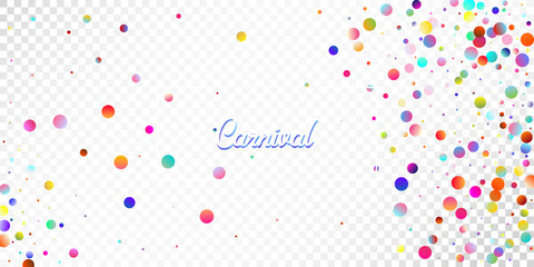 Carnival Confetti Explosion Vector Background. Birthday, New Year, Christmas Party Confetti Rain