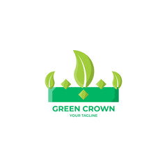 Modern and colorful leaves crown logo