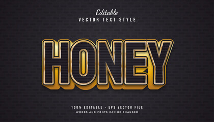 Fototapeta premium Luxury Black and Gold Text Style with Embossed Effect