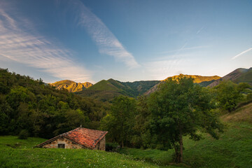 Carrea. Pueblo de Teverga (Asturias)  en el parque natural de Las Ubiñas-La Mesa.