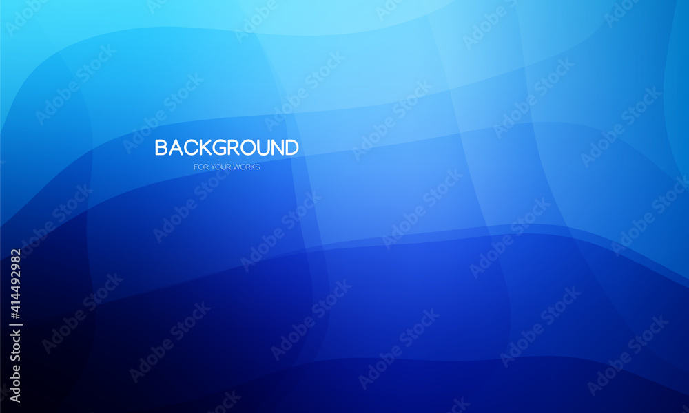 Aufkleber Blue gradient abstract background vector illustration with geometric pattern.