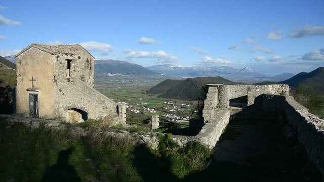 Ruins of an abandoned village in Pietravairano, a town in the province of Caserta, Italy.