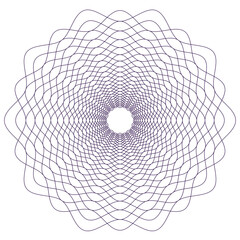 Vector round Guilloche elements for certificate or diploma and currency design