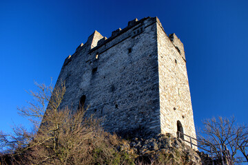Burgruine in Wartau in der Schweiz 10.1.2021