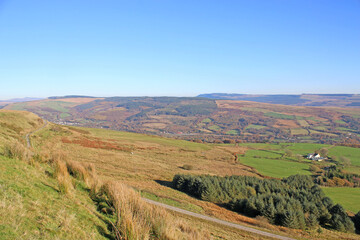 Naklejka premium Valley in the Brecon Beacons in Wales 