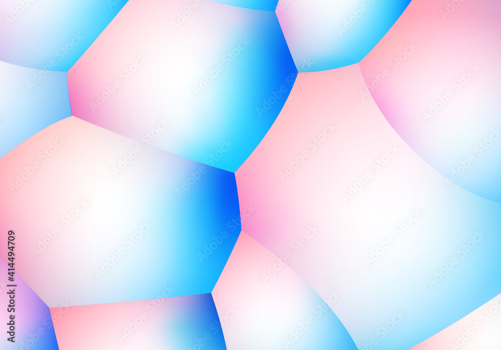 Poster Abstract background with pearlescent soft bubbles balls