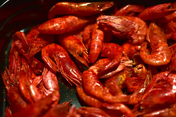 Small dried red shrimp with pepper for beer