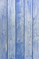 Blue wood texture background. Vertical photo