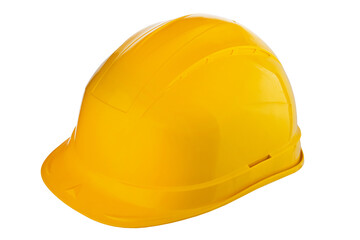 Yellow helmet isolated on white