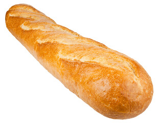 Long loaf. French bread isolated on the white background