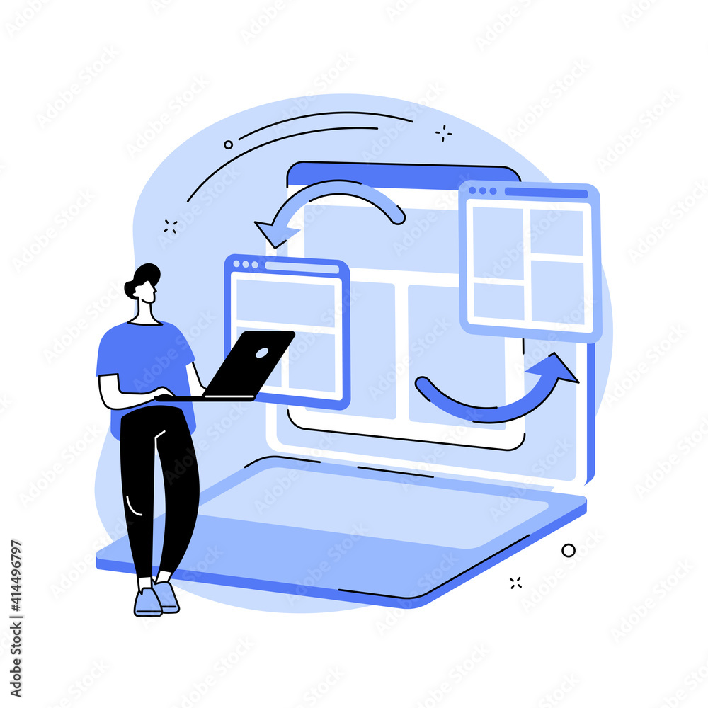 Canvas Prints microsites abstract concept vector illustration. corporate website, web development service, mobile 