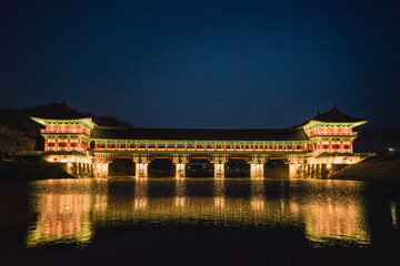 The night view of Woljeonggyo Bridge in Gyeongju, Korea 