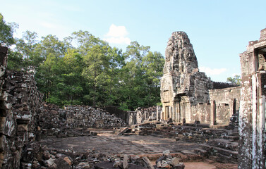 The Bayon temple in Angkor Thom, Cambodia 