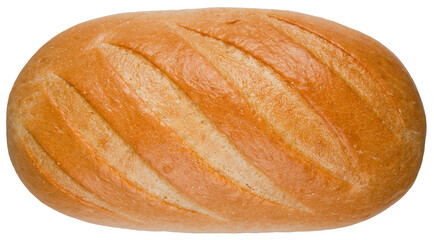 A loaf of bread isolated on the white background