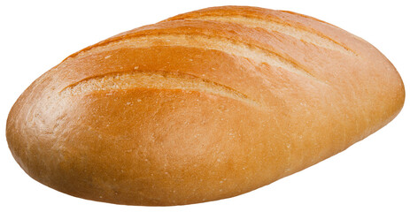 A loaf of bread isolated on the white background