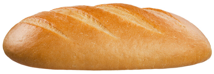 A loaf of bread isolated on the white background