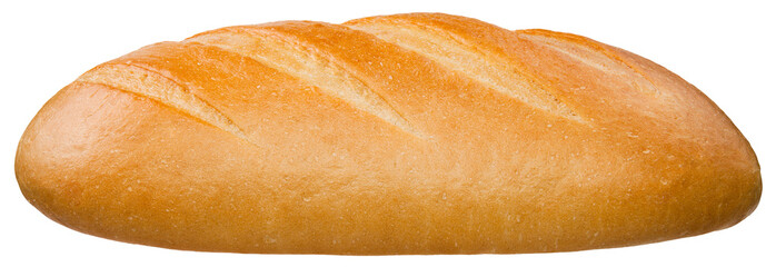 A loaf of bread isolated on the white background