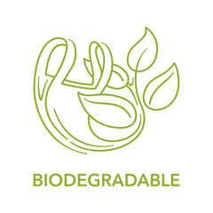 Biodegradable sign - plastic packet turns to plant