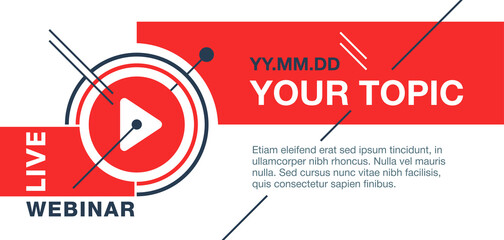Live webinar flat catchy flyer template
