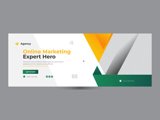 Social media Facebook cover ads timeline web sale banner template Creative Digital marketing banner