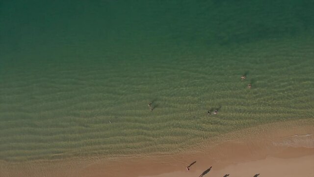 Beautiful view of the beach, aerial view of the sea, acapulco beach.