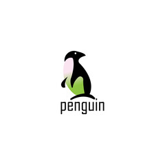 Penguin logo unique creative abstract abstract template vector design illustration