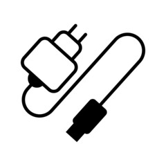 charger Flat icon on white background