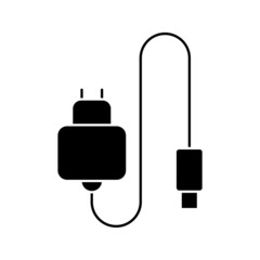 charger Flat icon on white background