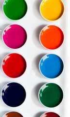 multi-colored paints close-up