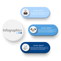 Vector illustration of an infographic template for business analysis, team work, presentations, graph, diagrams.