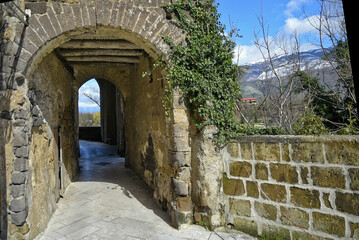 A street in Sant'Agata dei Goti, a medieval village in the province of Benevento, Italy.