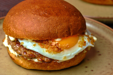 burger wih egg