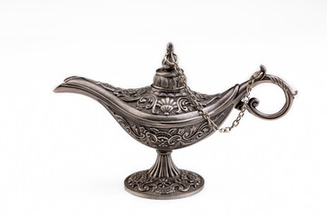 Aladdin magic lamp isolated background
