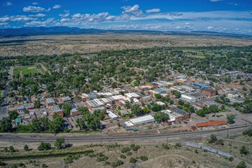 Fototapeta na wymiar Aerial View of downtown Florence, Colorado