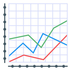 
A flat icon of graphical representation

