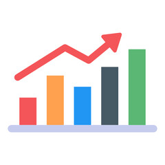 
Graphical representation of a vertical chart, called a vertical column graph 
